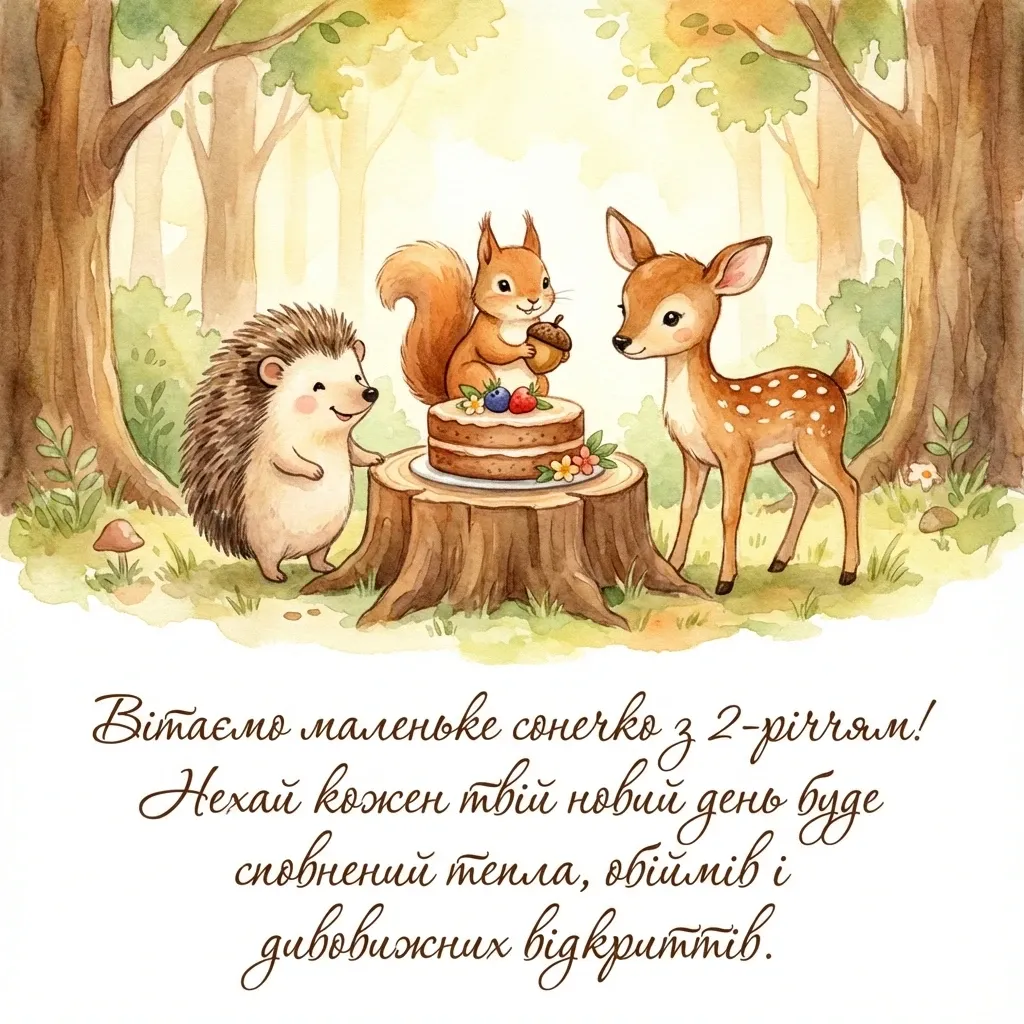 Привітання з днем народження для хлопчика на 2 роки