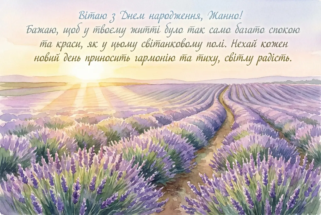 з днем народження жанна українською