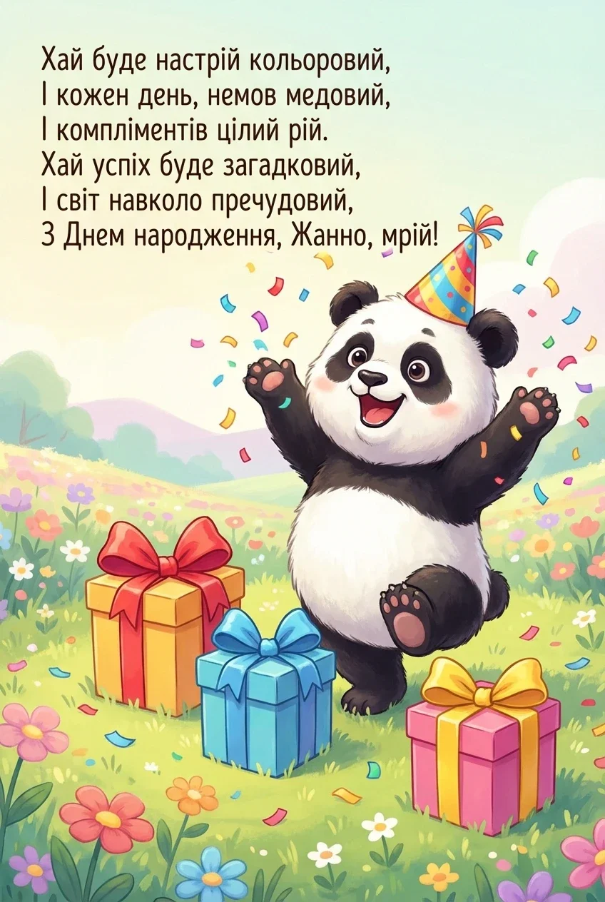 з днем народження жанна українською