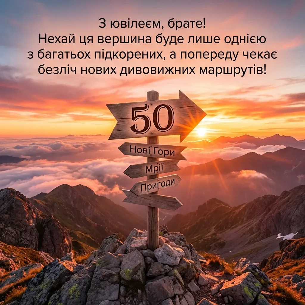 вітання брату з ювілеєм 50 років