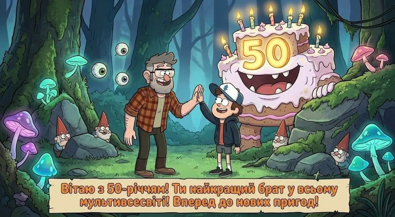 Привітання з ювілеєм 50 років для брата