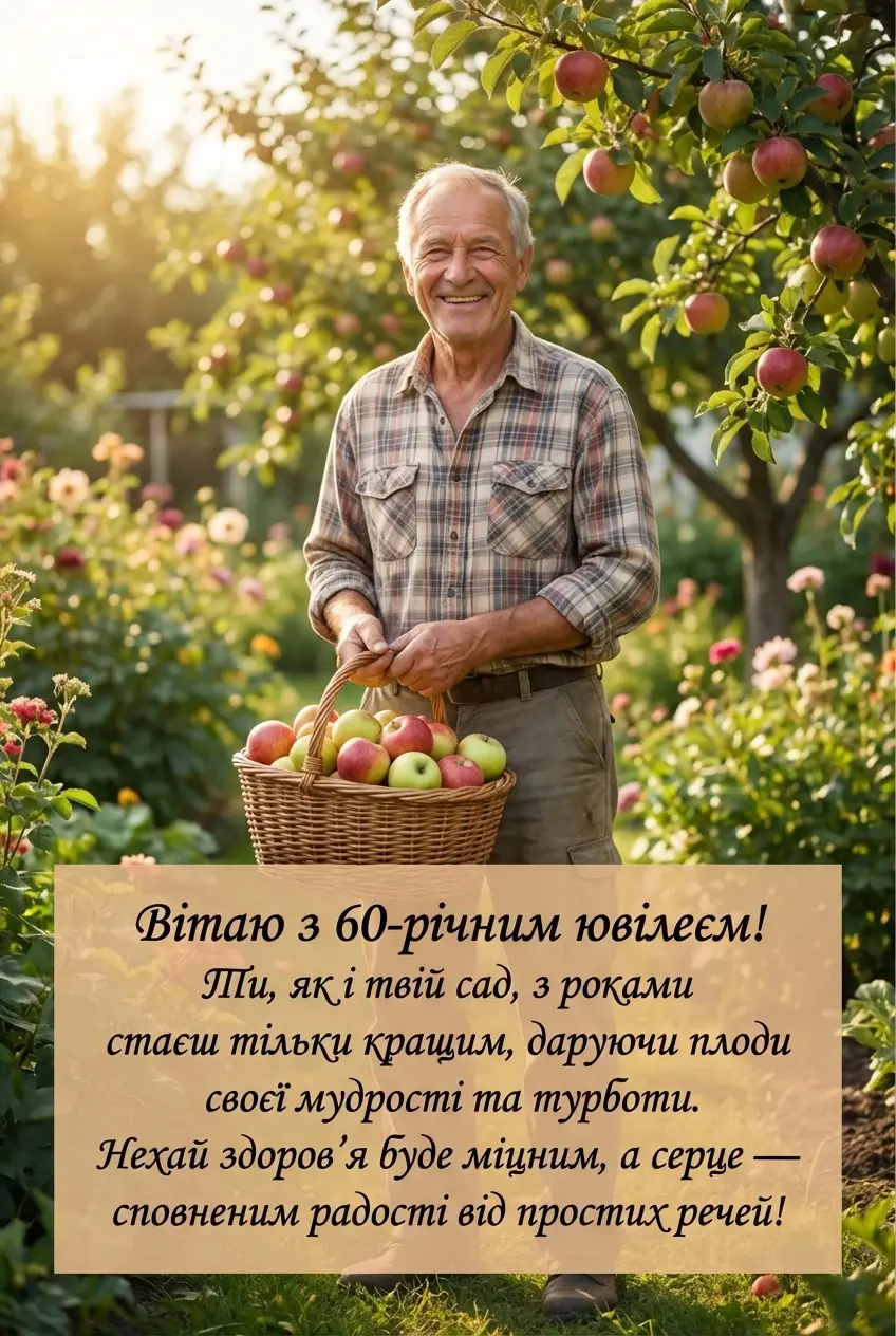 привітання чоловіку 60 річчям з ювілеєм мужчині