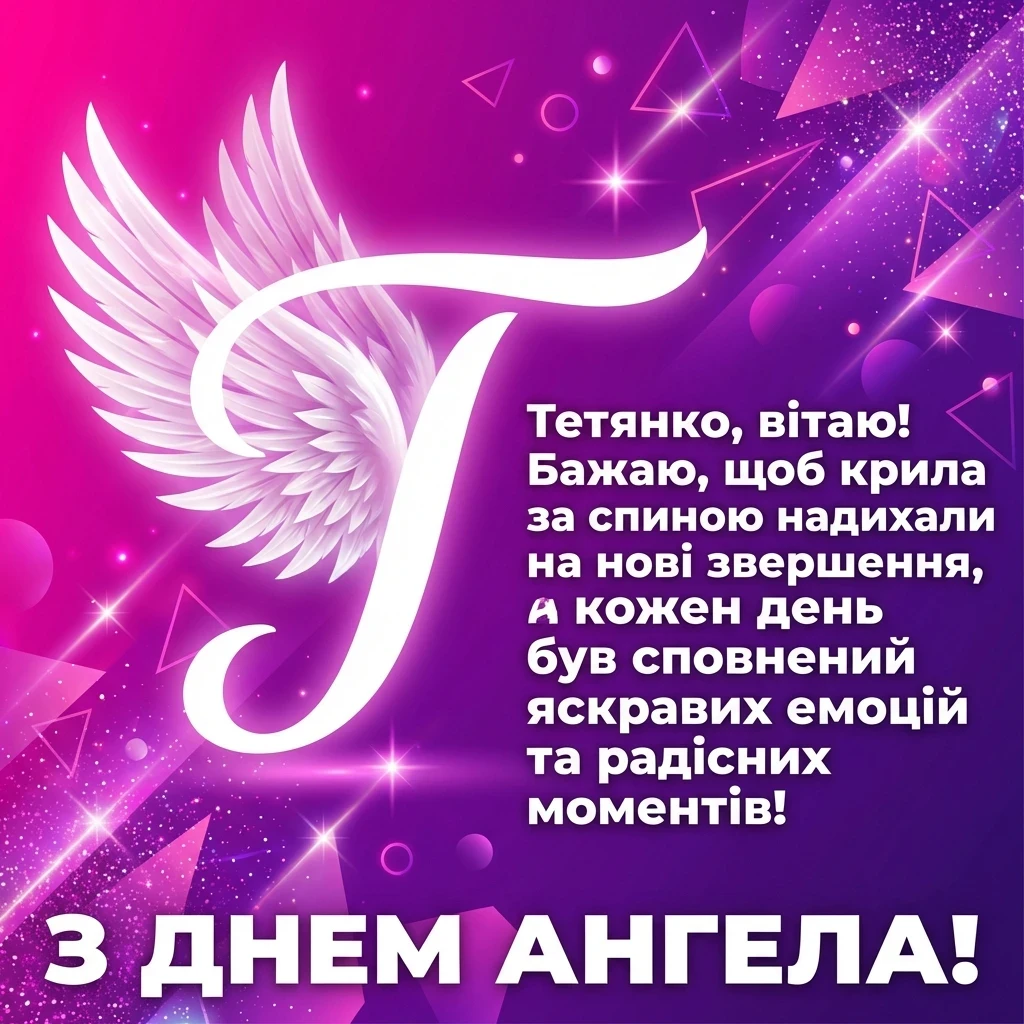 з днем ангела тетяна українською
