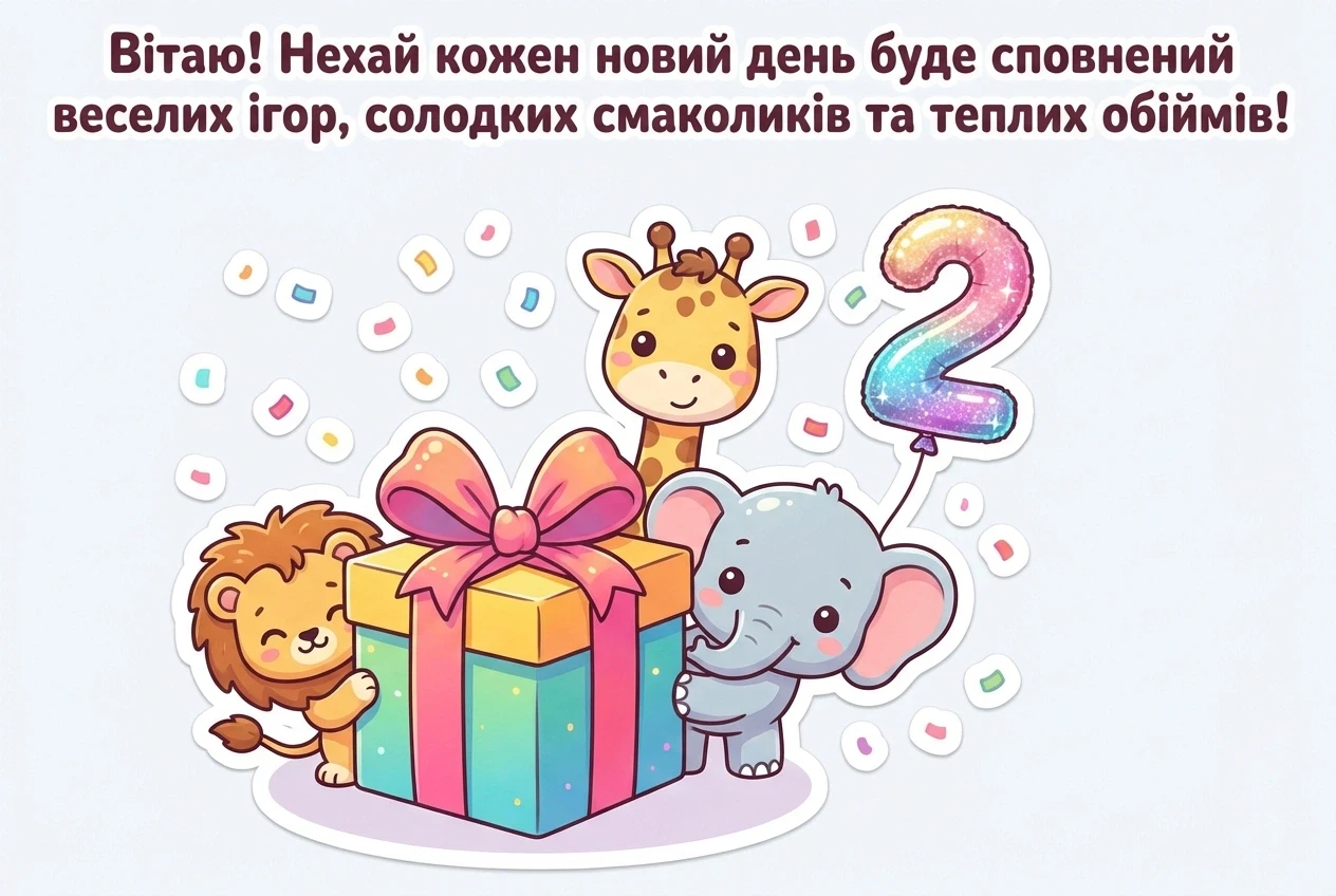 з днем народження хлопчику 2 роки