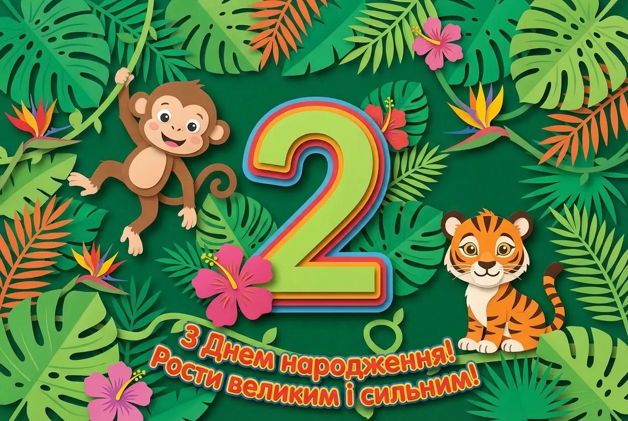 з днем народження хлопчику 2 роки