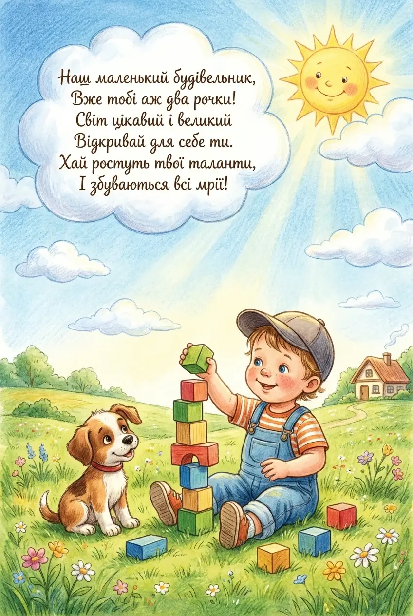 з днем народження хлопчику 2 роки