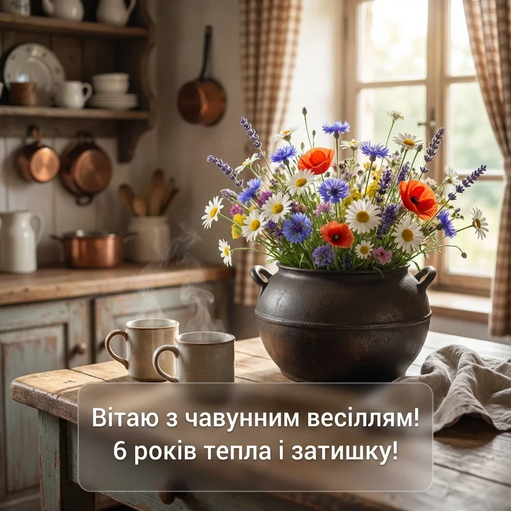 6 років весілля привітання