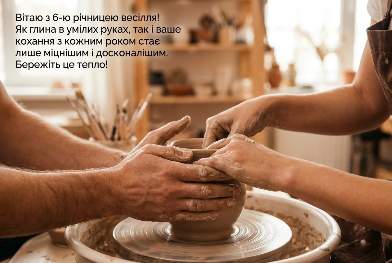 6 років весілля привітання
