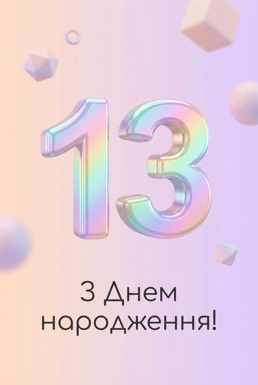 привітання дівчинці 13 років з днем народження