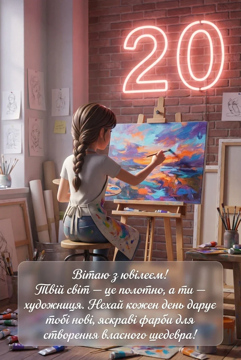 привітання з ювілеєм 20 років дівчині