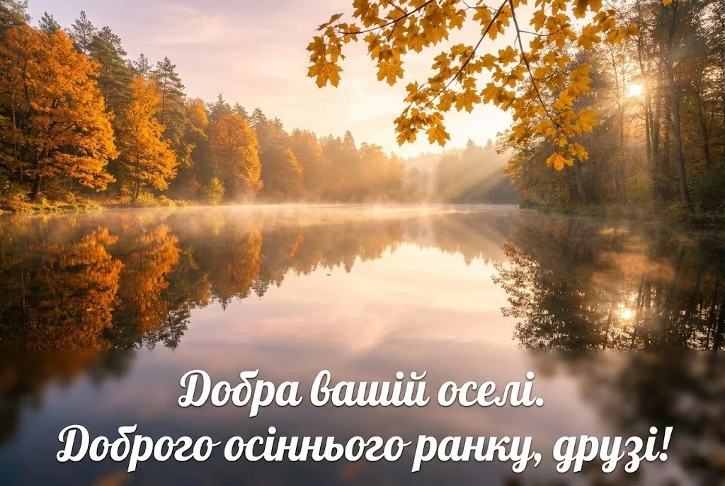 Доброго осіннього ранку: найтепліші листівки та побажання для гарного настрою