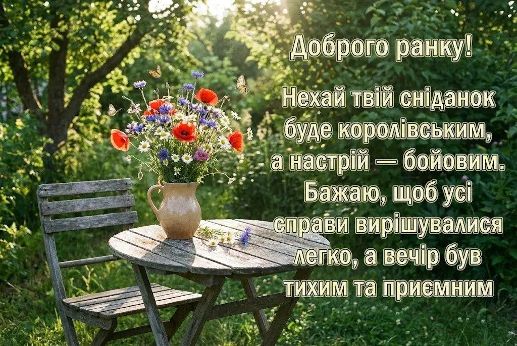 Привітання доброго ранку: душевні побажання та красиві картинки для гарного настрою