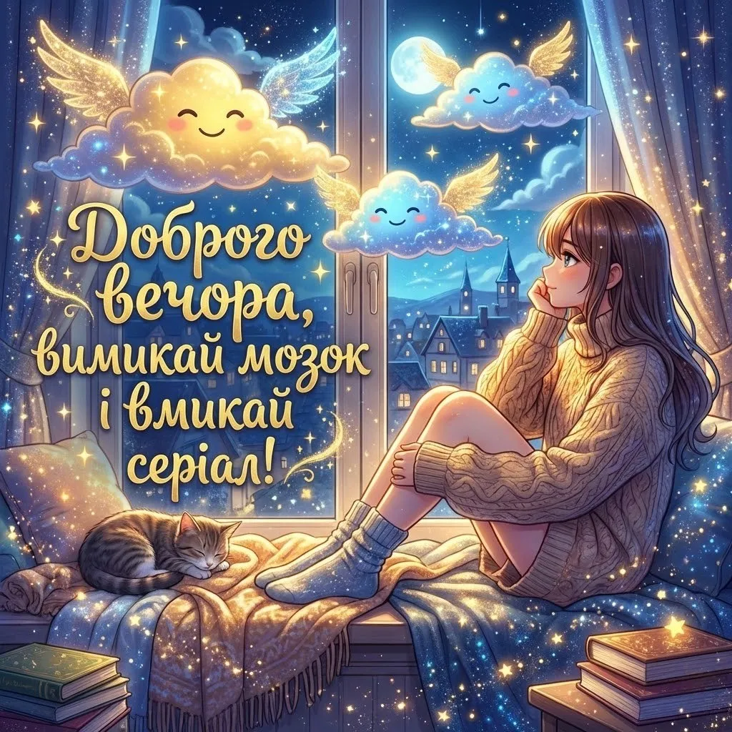 Листівки доброго вечора: найтепліші картинки та душевні побажання для затишного відпочинку