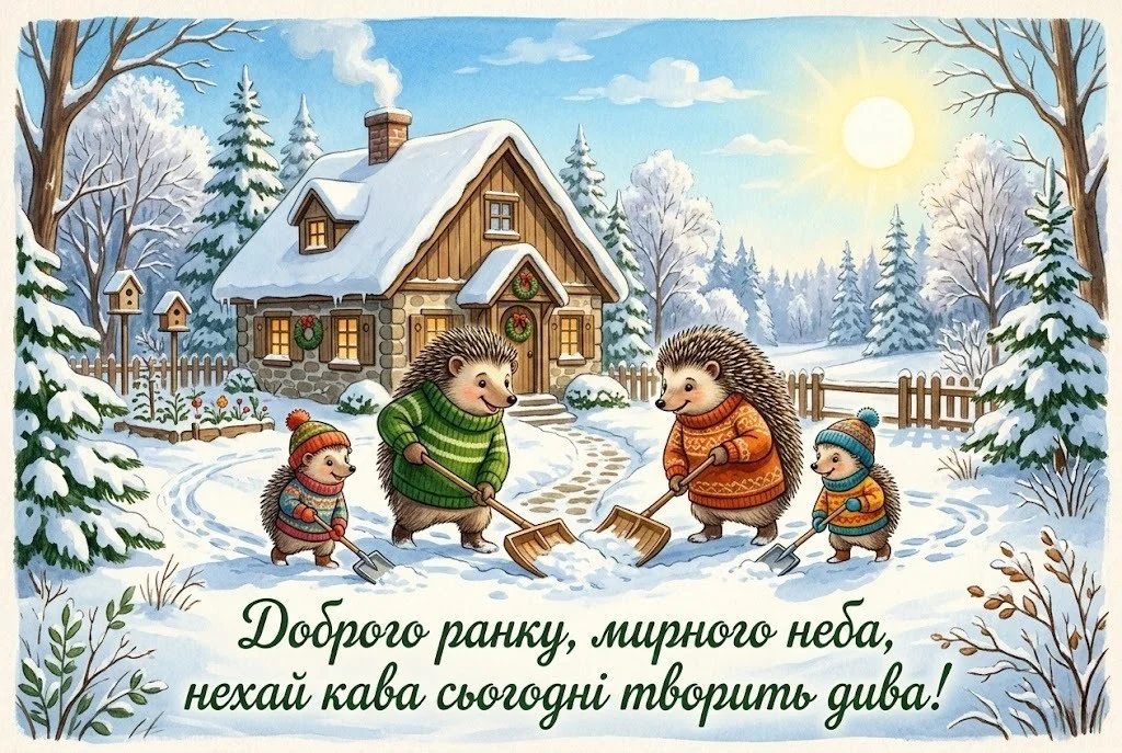 Доброго зимового ранку, мирного неба: душевні картинки та найкращі листівки для гарного настрою
