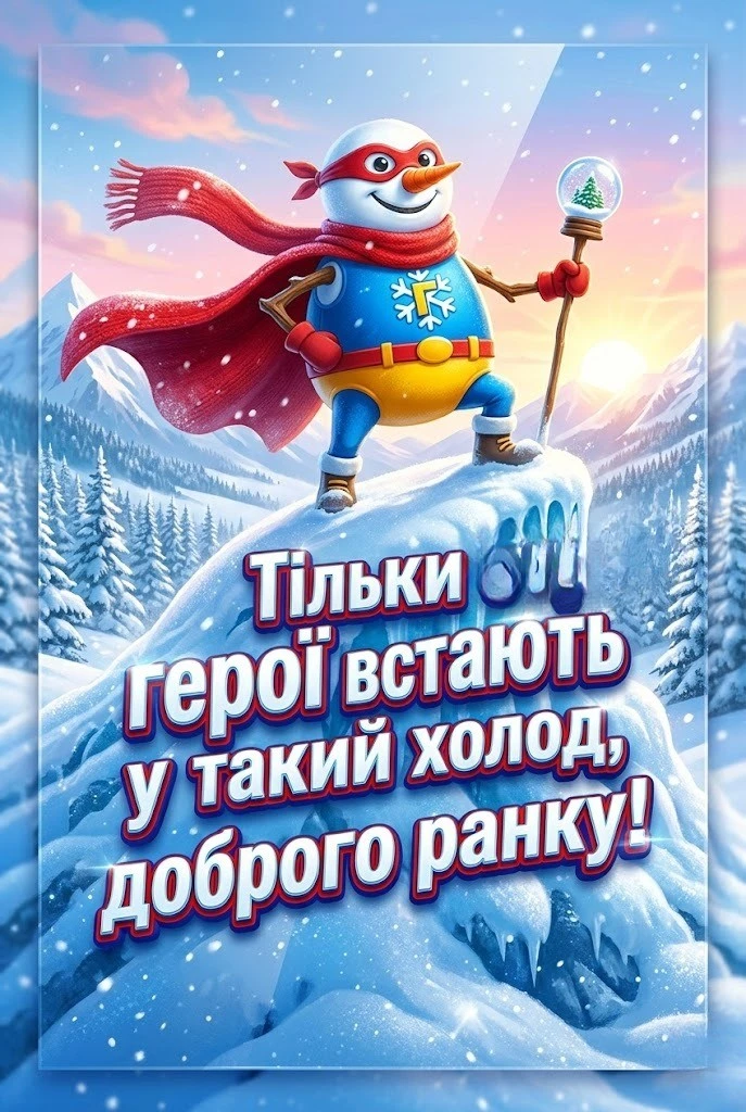 Прикольний доброго зимового ранку в картинках та кумедних листівках для найкращого настрою