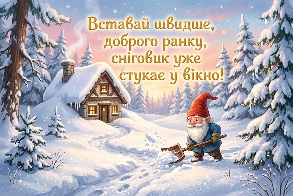 Прикольний доброго зимового ранку в картинках та кумедних листівках для найкращого настрою