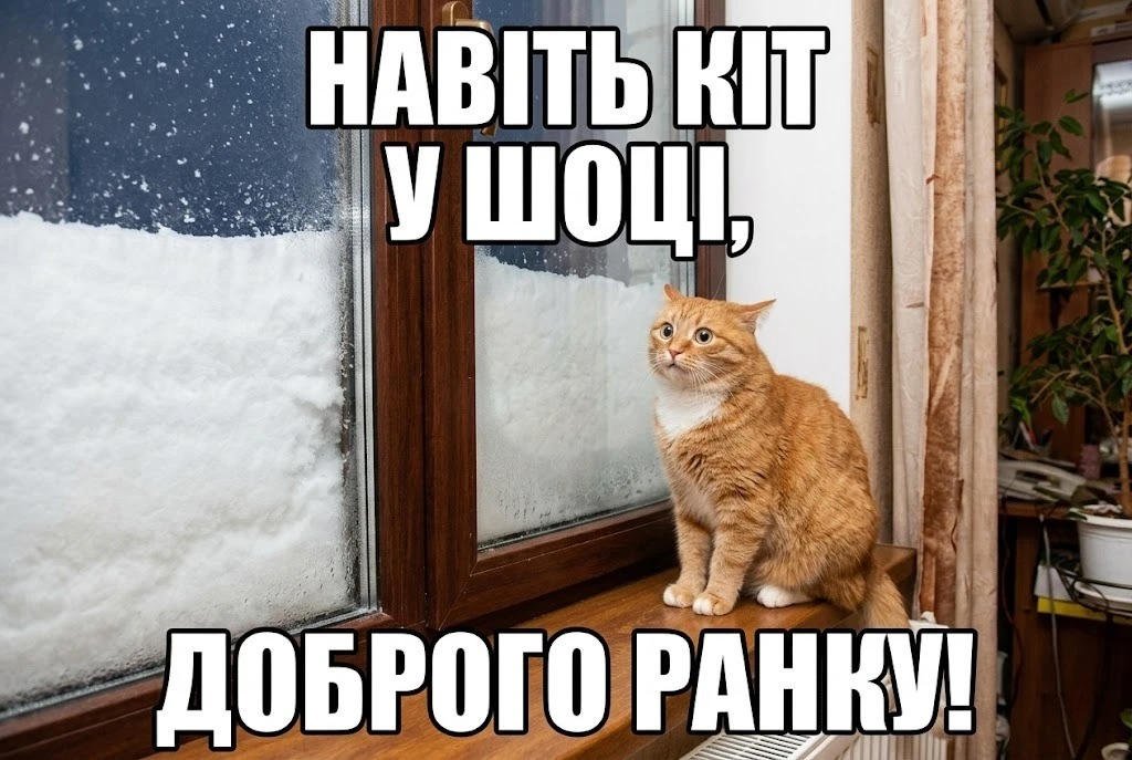 Прикольний доброго зимового ранку в картинках та кумедних листівках для найкращого настрою