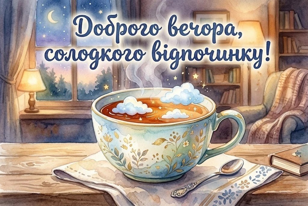 Доброго вечора вам: найкращі картинки та щирі побажання для затишного відпочинку