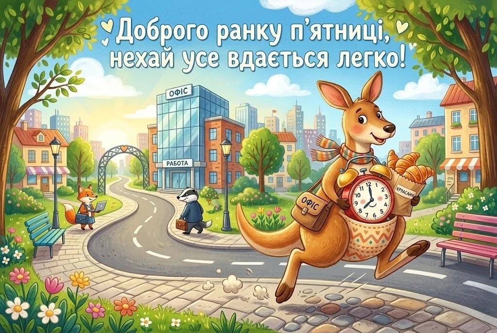 Доброго ранку п’ятниці з найкращими побажаннями та яскравими картинками для гарного настрою