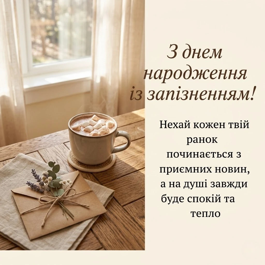 Душевна добірка привітань з днем народження із запізненням