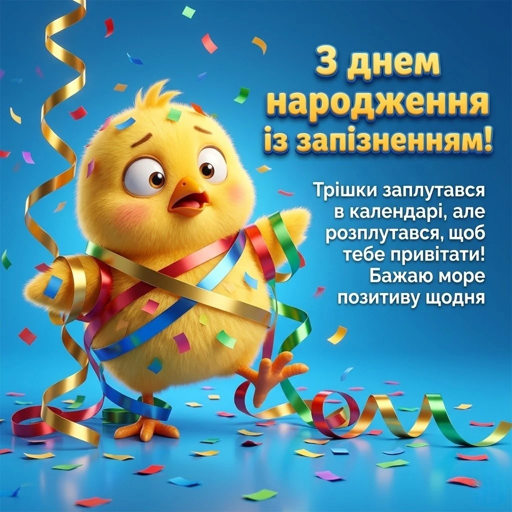 Душевна добірка привітань з днем народження із запізненням