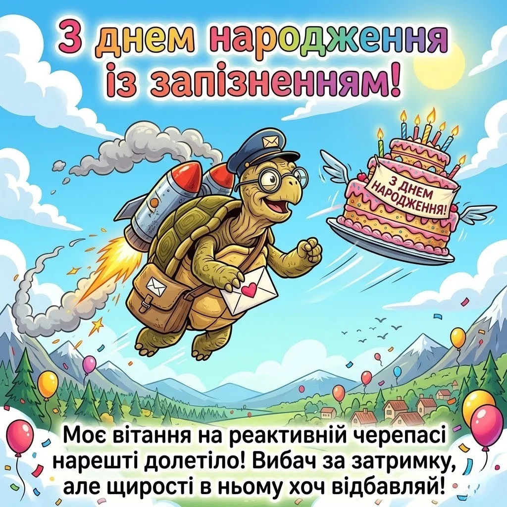 Душевна добірка привітань з днем народження із запізненням