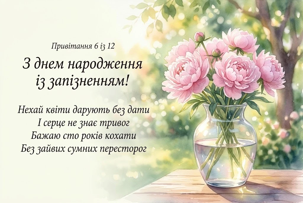 Душевна добірка привітань з днем народження із запізненням
