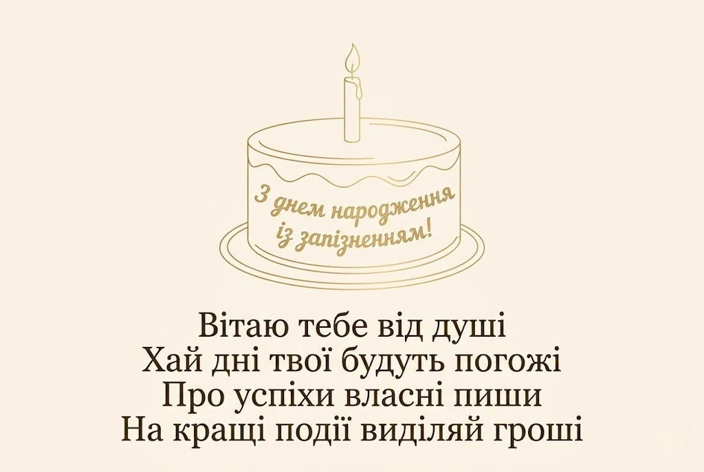 Душевна добірка привітань з днем народження із запізненням