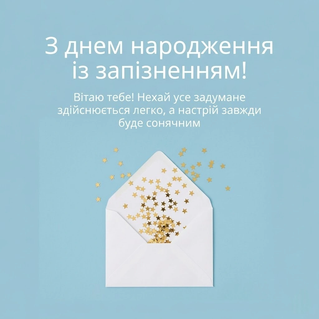Душевна добірка привітань з днем народження із запізненням