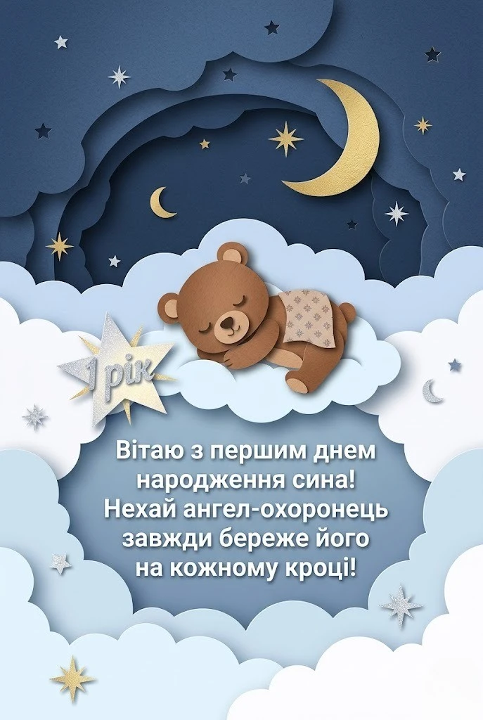 Добірка привітань з днем народження сина на 1 рік на будь-який смак