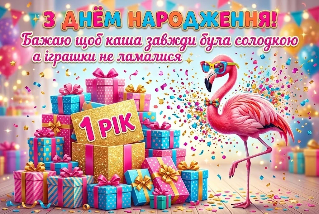 Зворушливі привітання з 1 рочком донечки від батьків та хрещених