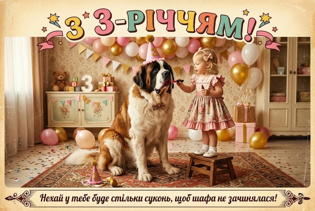 3 роки маленькій зірочці: найтепліші привітання та побажання для донечки