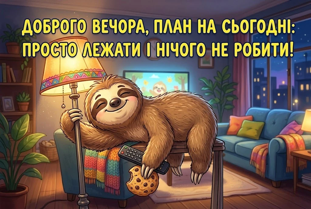 Доброго вечора, гарного відпочинку: душевні побажання та прикольні картинки для затишку
