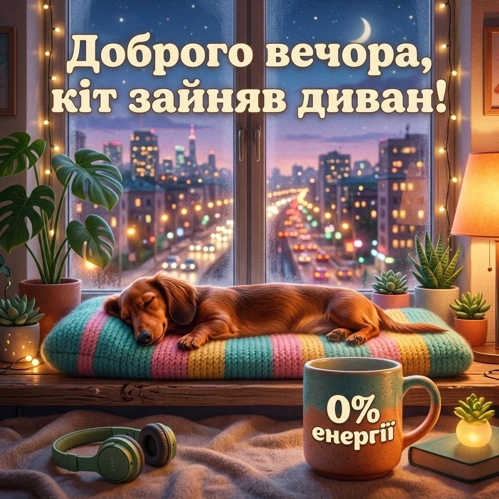 Доброго вечора, гарного відпочинку: душевні побажання та прикольні картинки для затишку