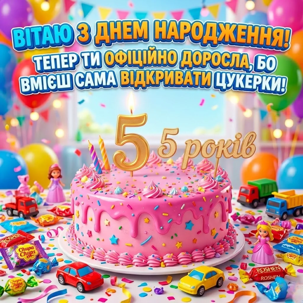 Найкращі привітання донечці на 5 років: щирі слова, що торкаються серця