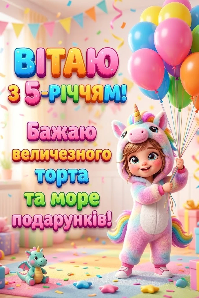 Найкращі привітання донечці на 5 років: щирі слова, що торкаються серця