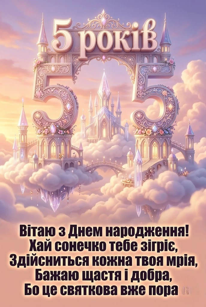 Найкращі привітання донечці на 5 років: щирі слова, що торкаються серця