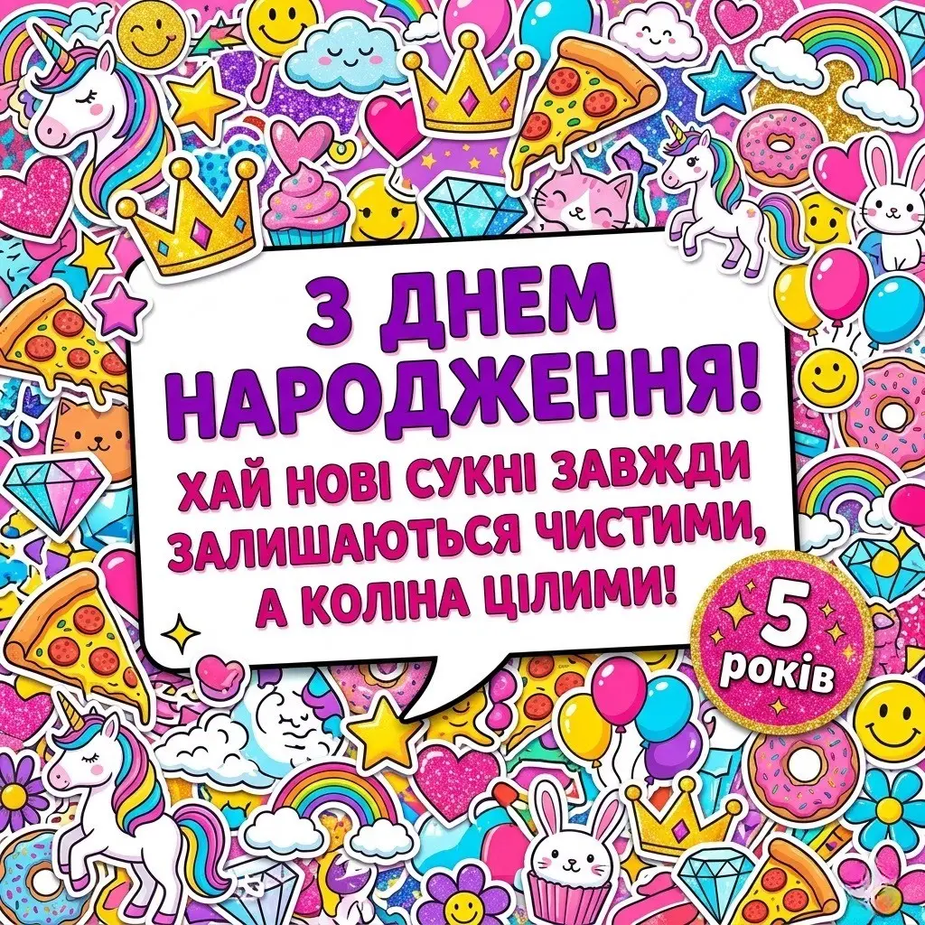 Найкращі привітання донечці на 5 років: щирі слова, що торкаються серця