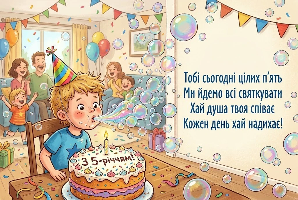 Привітання внучці на 5 років: щирі побажання для маленької принцеси