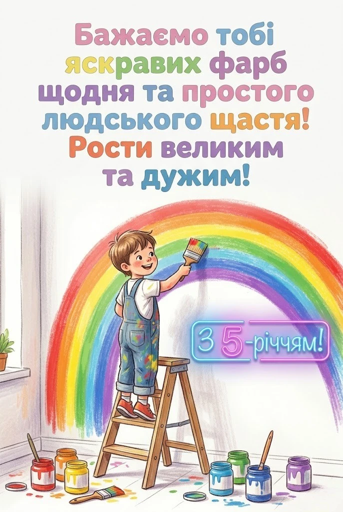 Привітання внучці на 5 років: щирі побажання для маленької принцеси
