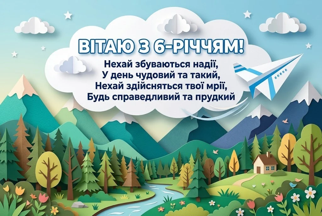 Привітання для майбутнього першокласника: 6 років хлопчику
