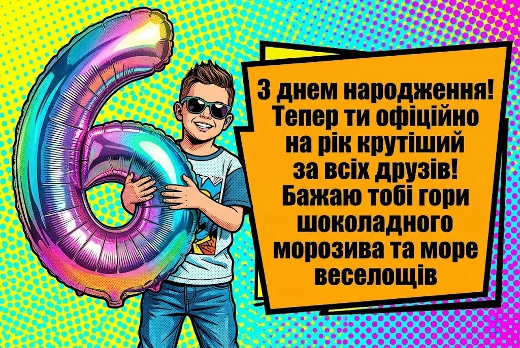 Привітання для майбутнього першокласника: 6 років хлопчику