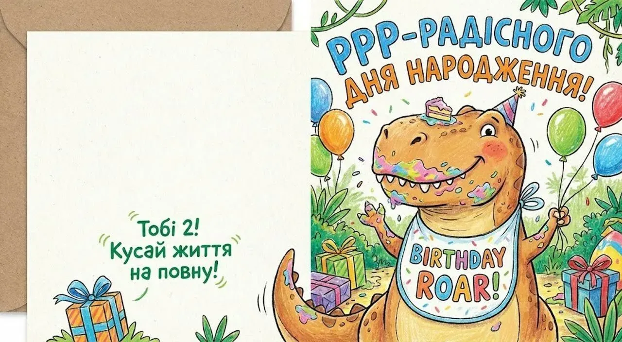 Привітання з днем народження для хлопчика на 2 роки