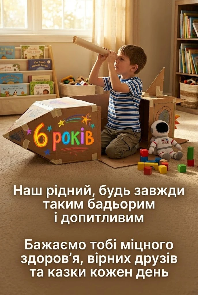 З днем народження, сину! Зворушливі вітання на 6 років від батьків