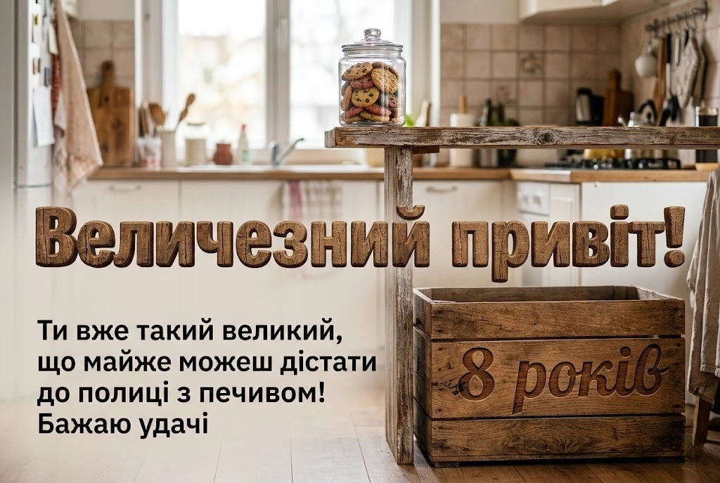 8 років — час відкриттів: велика колекція привітань для хлопчиків