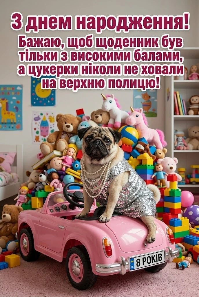 Привітання з 8-річчям дівчинці: щирі, красиві та сучасні слова