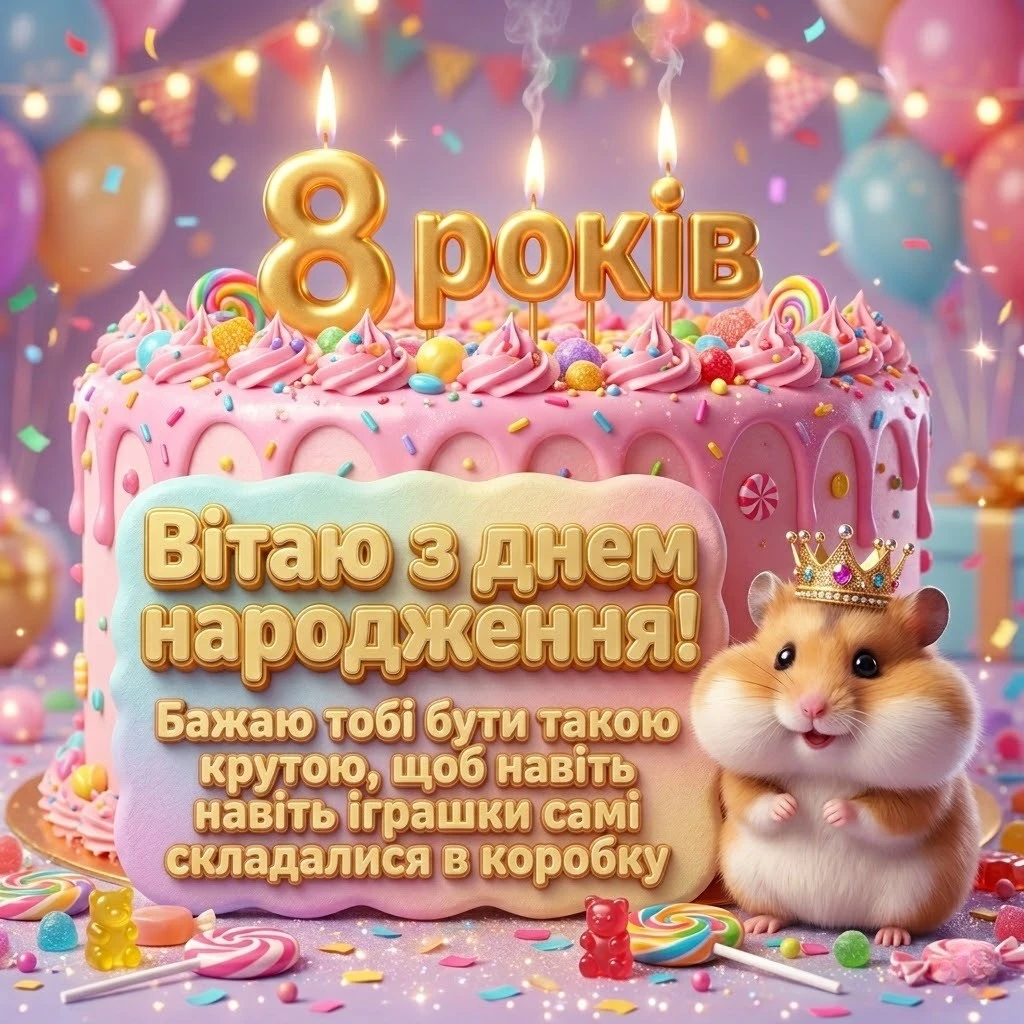 Привітання з 8-річчям дівчинці: щирі, красиві та сучасні слова