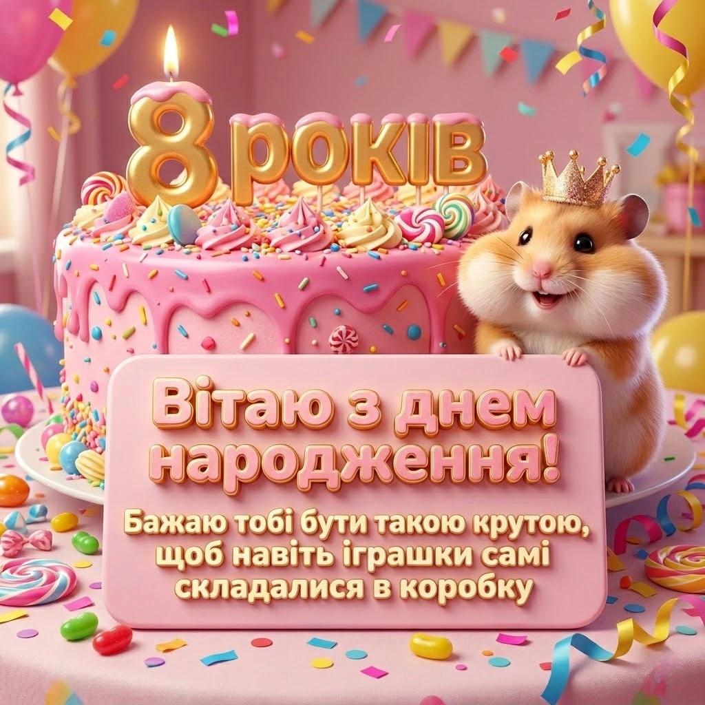 Привітання з 8-річчям дівчинці: щирі, красиві та сучасні слова