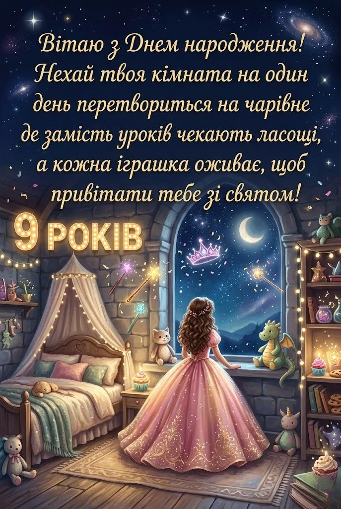 9 років – особлива дата: чарівні привітання для маленької принцеси