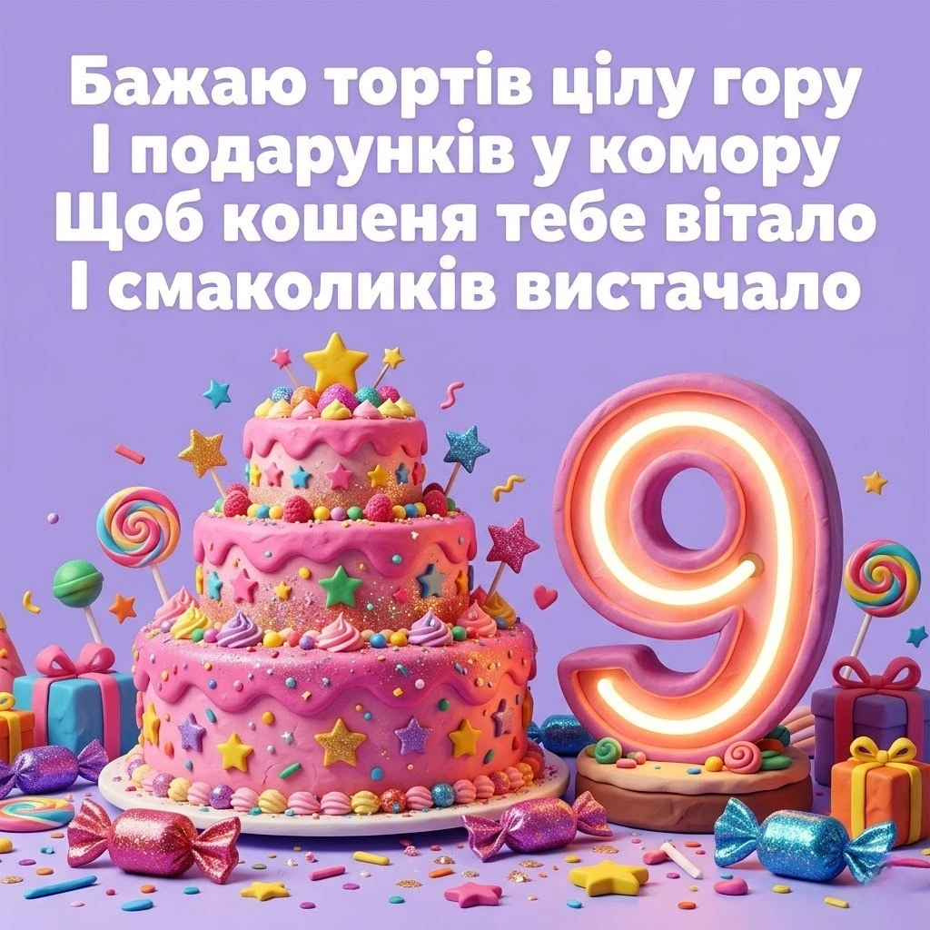9 років – особлива дата: чарівні привітання для маленької принцеси